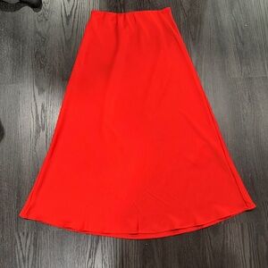 NWT Satin High Waisted Maxi Skirt